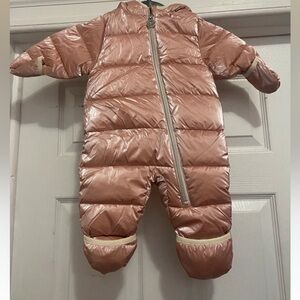 Michael Kors Rose Pink Quilted Baby Snowsuit
